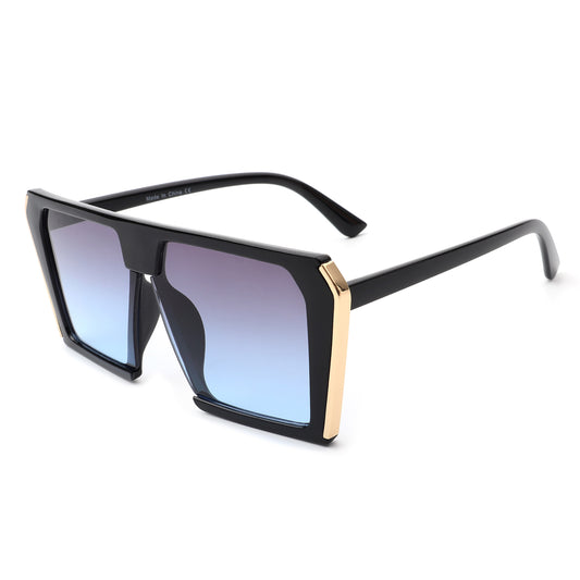 HS2010-1 - Women Square Retro Oversize Fashion Sunglasses