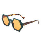 HS1209 - Geometric Round Irregular Tinted Fashion Wholesale Sunglasses