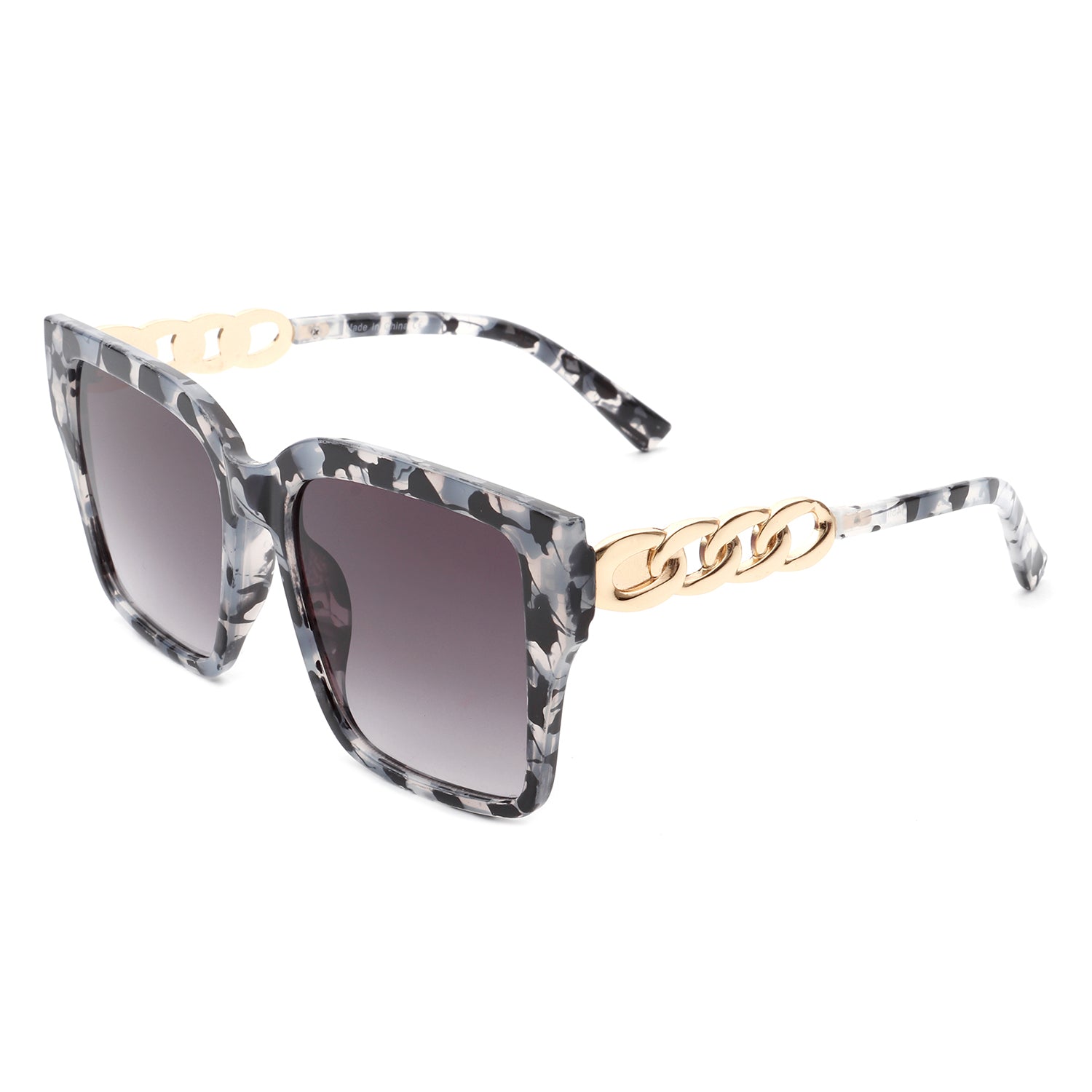 S2112 - Women Chic Flat Top Tinted Fashion Square Sunglasses