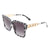 S2112 - Women Chic Flat Top Tinted Fashion Square Sunglasses