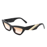 HS2098 - Women Slim Retro Narrow Cat Eye Fashion Sunglasses