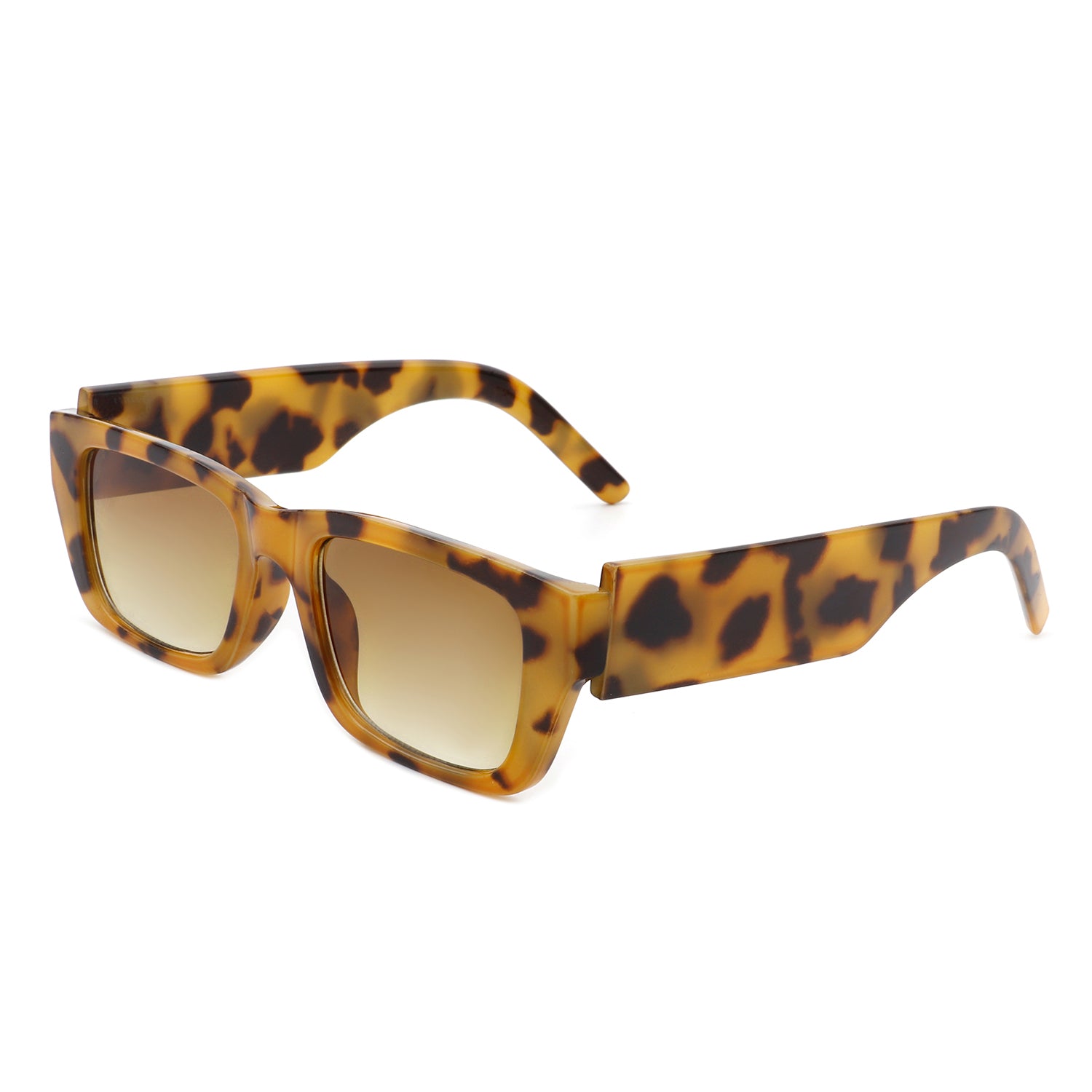 HS1063 - Rectangle Retro Narrow Flat Lens Fashion Square Sunglasses