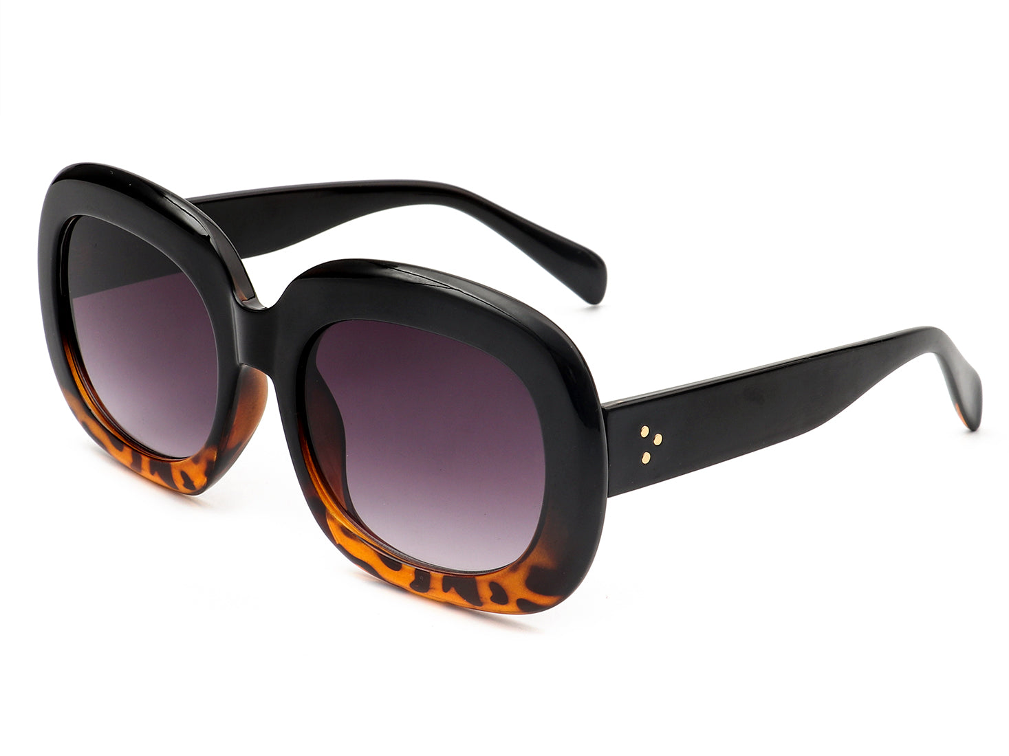 HS1025 - Round Oversize Oval Retro Fashion Sunglasses