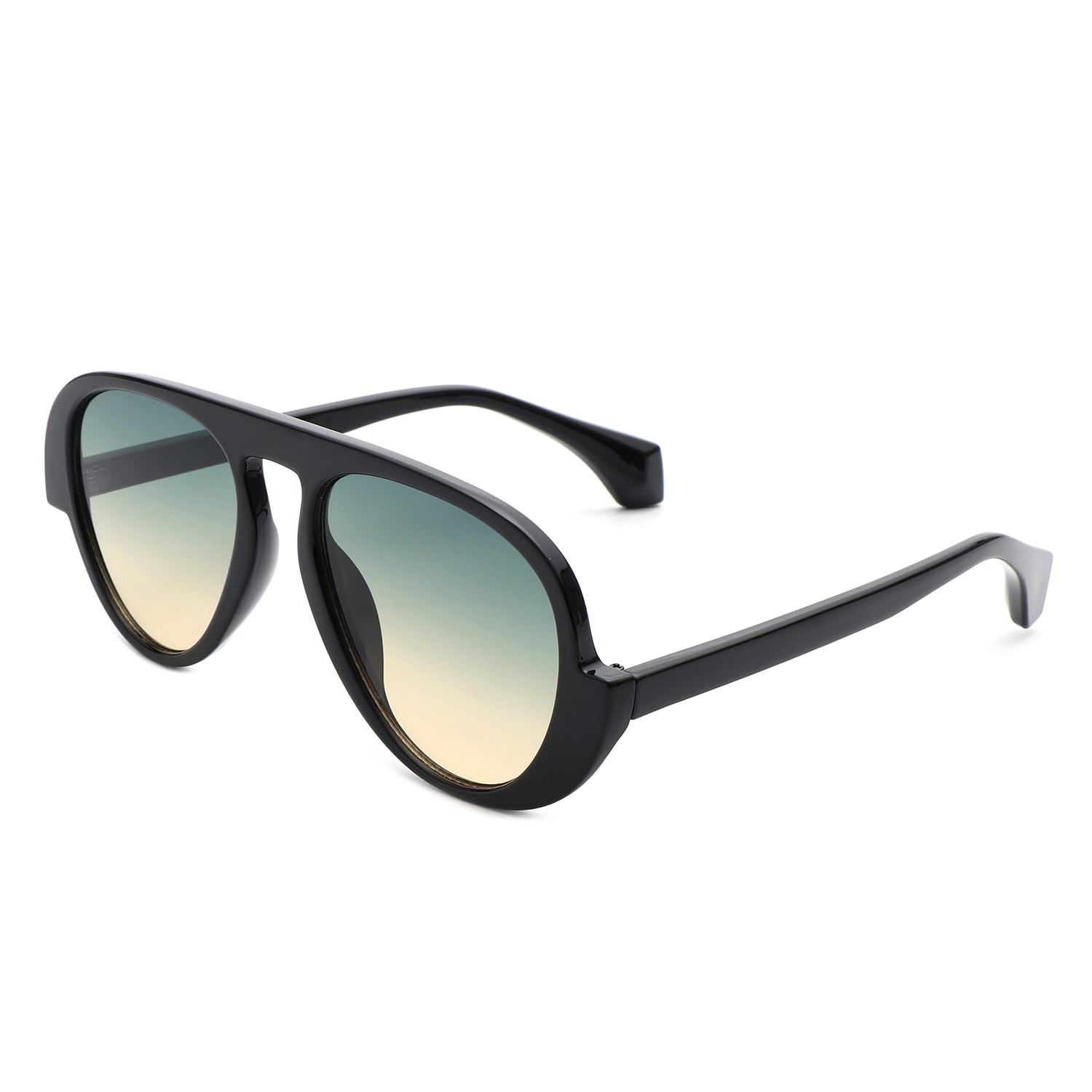 HS1207 - Futuristic Fashion Chunky Vintage Inspired Aviator Wholesale Sunglasses