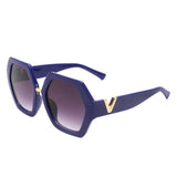 HS2124 - Women Square Fashion Oversize Hexagonal Wholesale Sunglasses