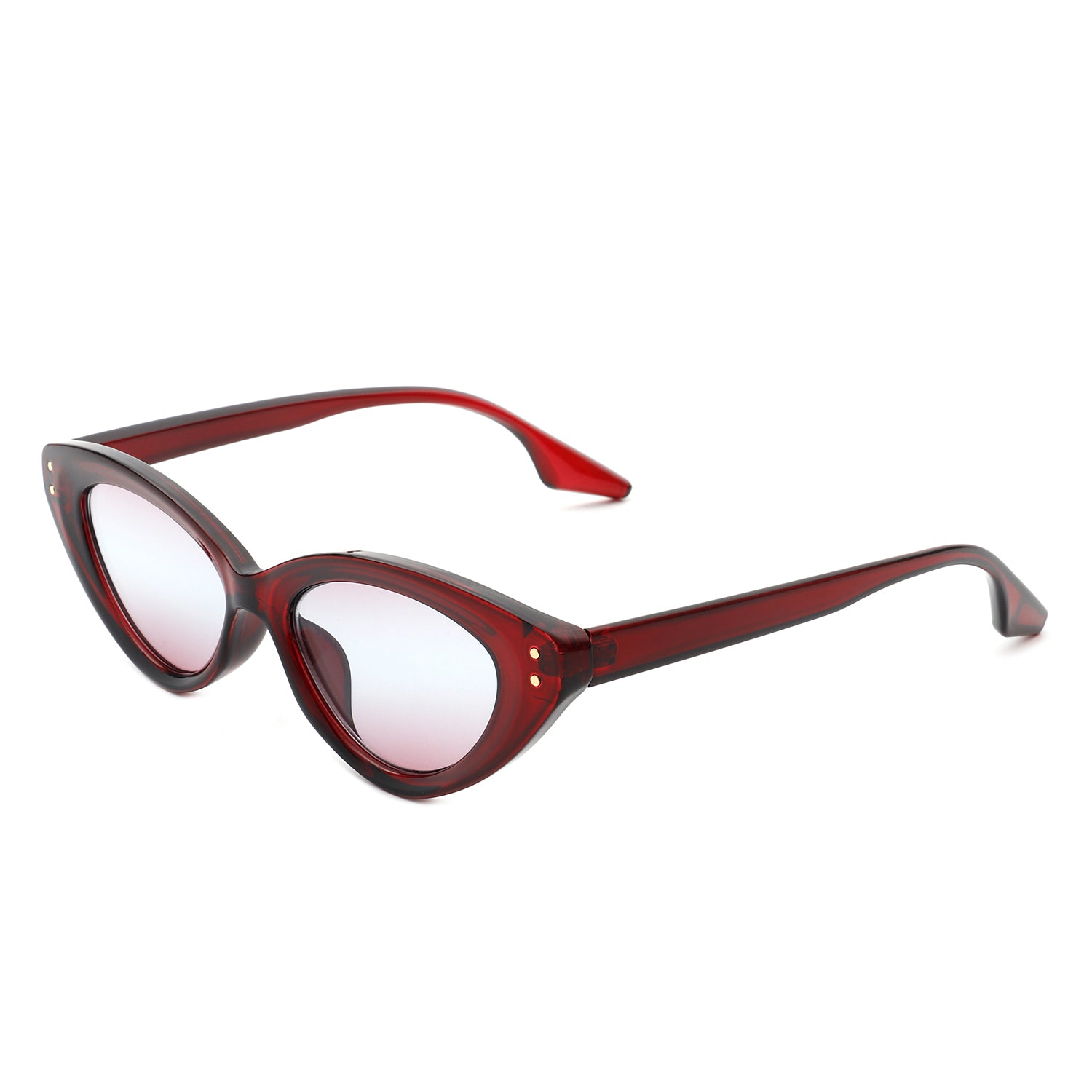 HS1129 - Retro Narrow Women Slim Fashion Cat Eye Sunglasses - Iris