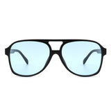 HS1085 - Retro Oversize Brow-Bar Fashion Aviator Sunglasses
