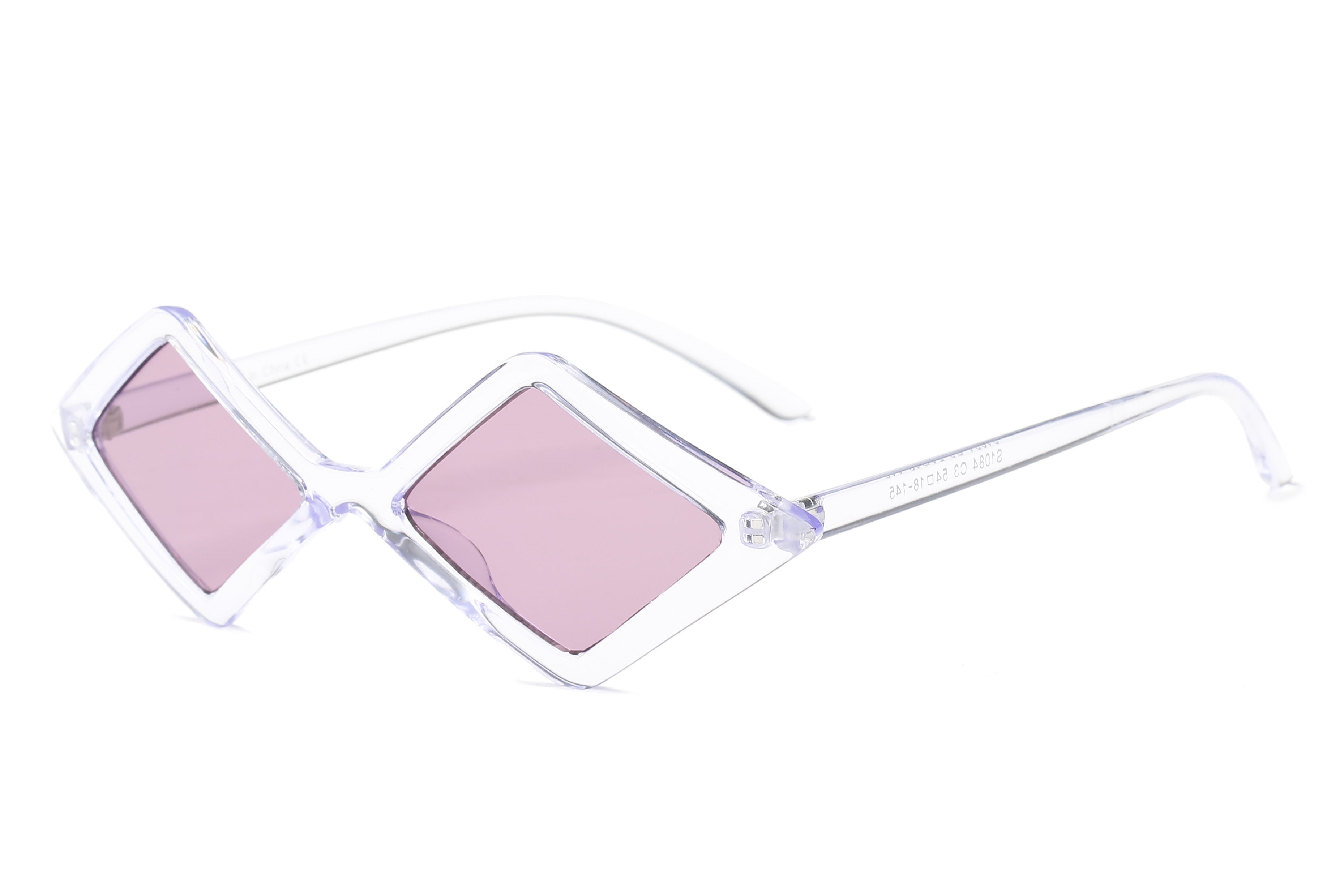 S1084 - Women Modern Fashion Geometric Diamond Shape Sunglasses - Iris Fashion Inc. | Wholesale Sunglasses and Glasses