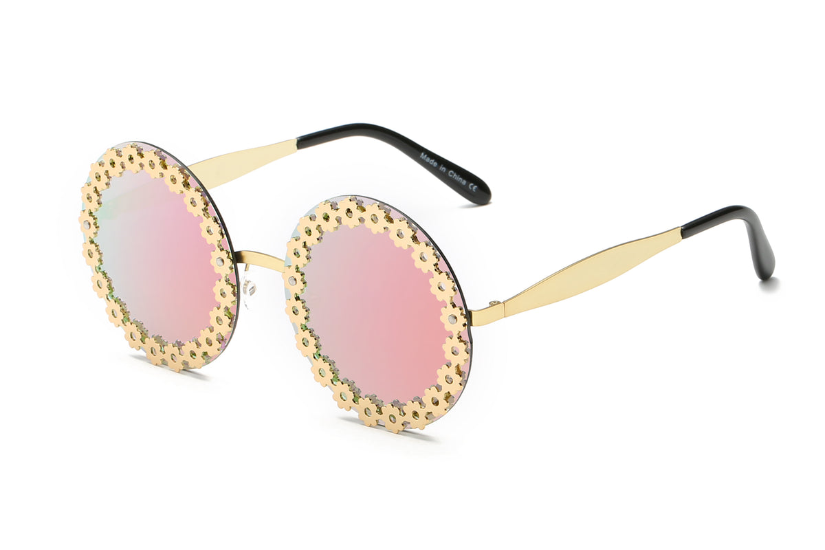 S3013 - Women Funky Hipster Round Fashion Sunglasses - Iris Fashion Inc. | Wholesale Sunglasses and Glasses