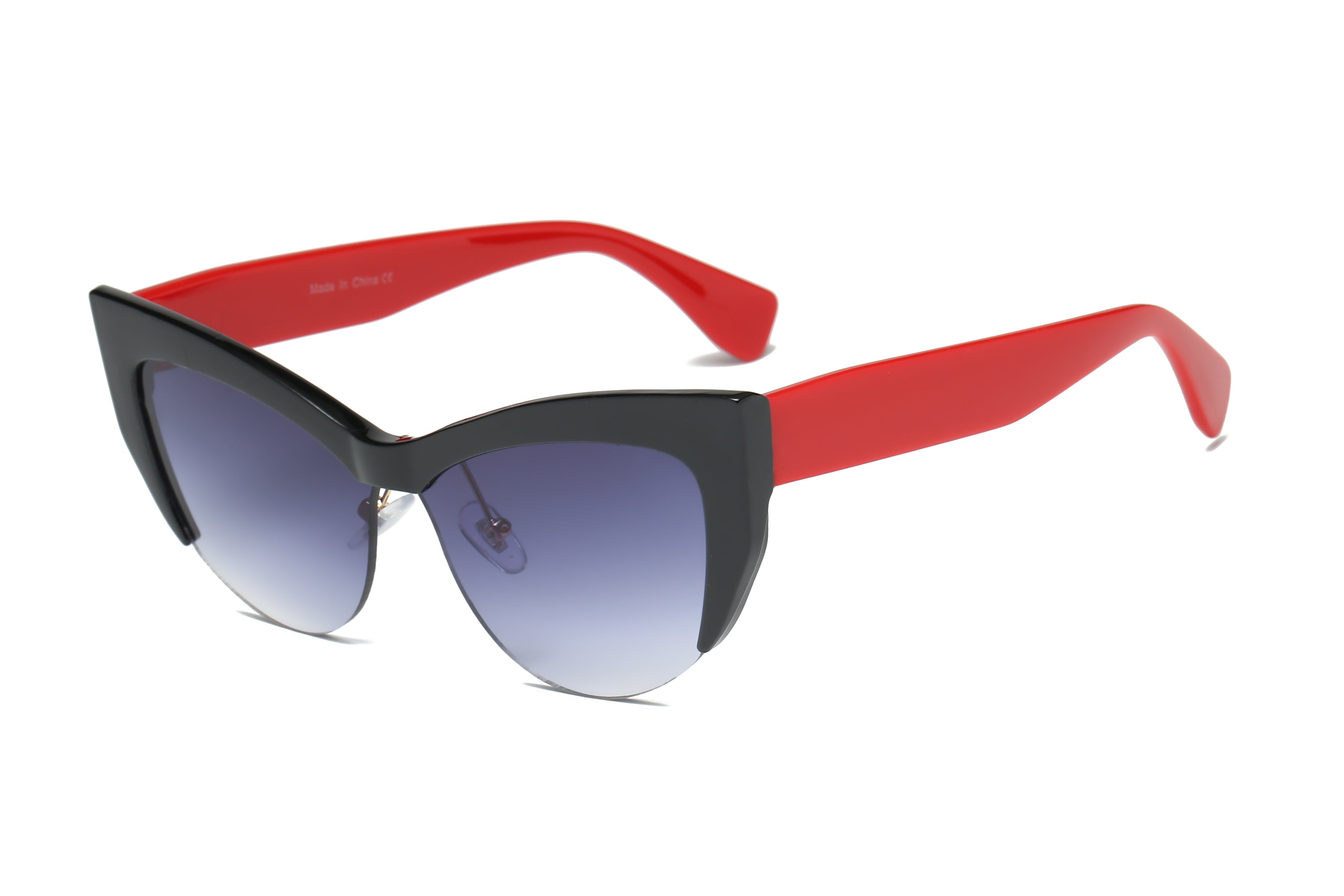 S2054 - Women Half-Frame Cat Eye Sunglasses - Iris Fashion Inc. | Wholesale Sunglasses and Glasses