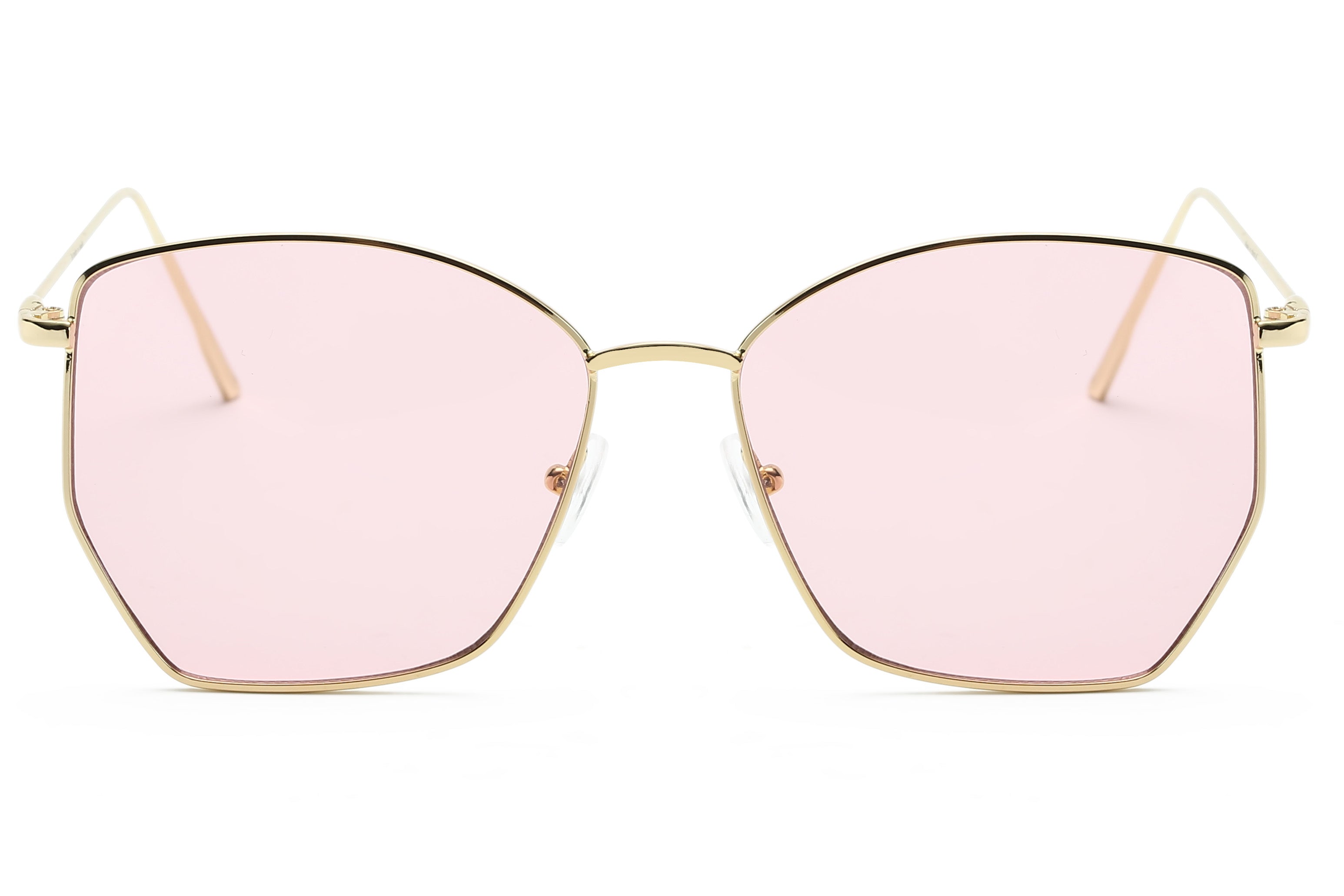 S2073 - Women Oversize Geometric Metal Fashion Sunglasses - Iris Fashion Inc. | Wholesale Sunglasses and Glasses