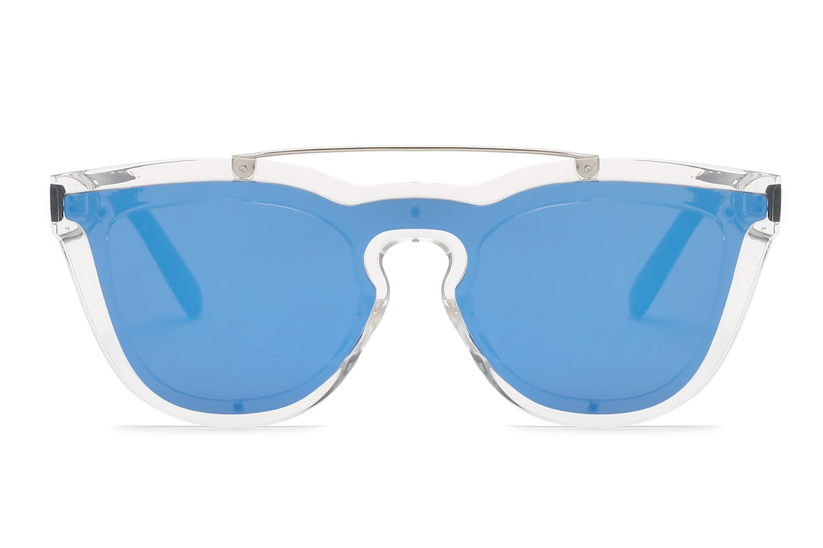 S2064 - Unisex Fashion Brow-Bar Round Sunglasses - Iris Fashion Inc. | Wholesale Sunglasses and Glasses