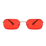 HJ2016 - Slim Retro Rectangle Small Narrow Vintage Fashion Sunglasses