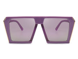 HS2010 - Retro Vintage Square Oversize Fashion Sunglasses