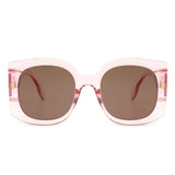 S1194 - Square Retro Oversize Large Women Fashion Sunglasses