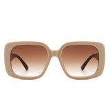 S2118 - Square Chic Flat Top Tinted Women Fashion Sunglasses