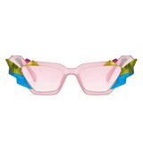 HS1162 - Women Geometric Irregular Cat Eye Fashion Sunglasses