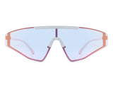 HW3005 - Geometric Flat Top Rectangle Tinted Shield Designer Fashion Sunglasses