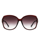 384 - Women Oversize Chic Polarized Square Fashion Sunglasses