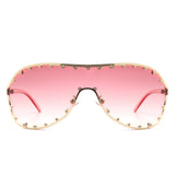 HJ2046 - Oversize Rhinestone Design Fashion Women Aviator Wholesale Sunglasses