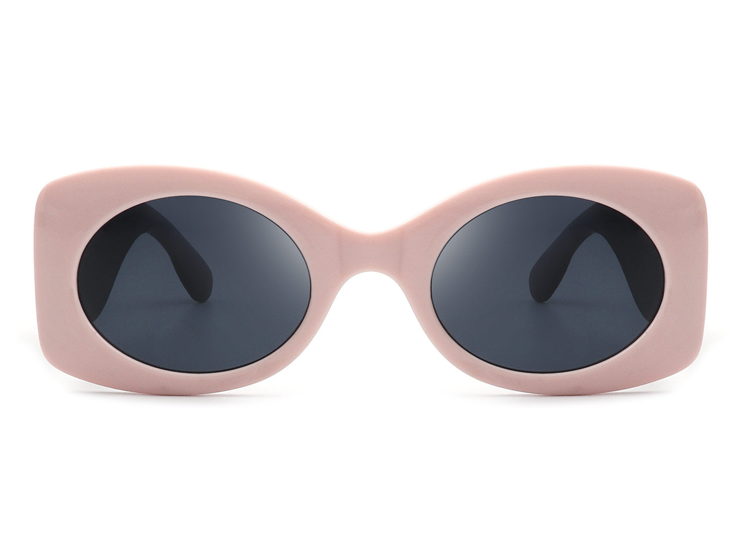 HS1031 - Retro Round Oval Thick Frame Vintage Fashion Sunglasses