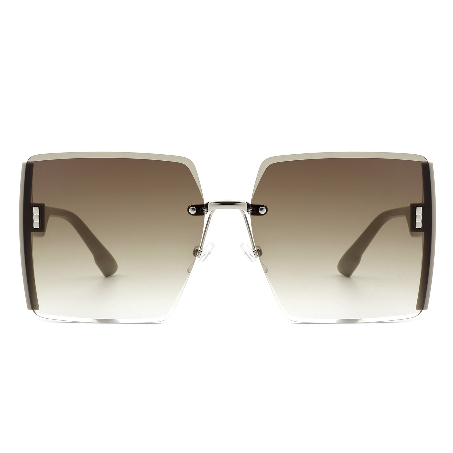 HW2029 - Square Oversize Half Frame Fashion Women Sunglasses