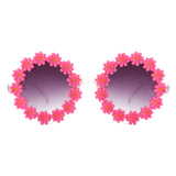 HS1095 - Round Daisy Flower Shape Circle Party Floral Women Sunglasses