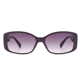 HS1104 - Rectangular Narrow Retro Tinted Fashion Square Sunglasses