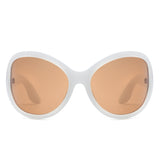 S1212 - Women Oversize Round Wraparound Fashion Wholesale Sunglasses