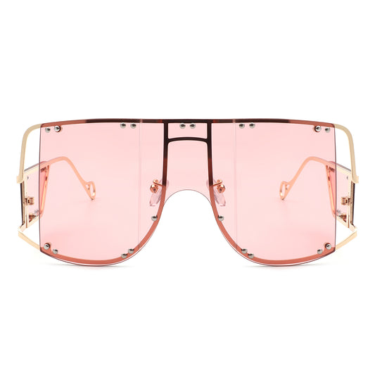 HJ3007-1 - Oversize Square Vintage Women Large Fashion Sunglasses