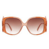 HS1123 - Oversize Irregular Frame Large Fashion Square Sunglasses