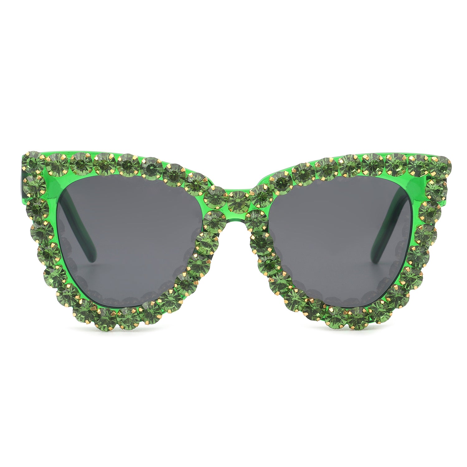 HS2038 - Women Cat Eye Rhinestone Diamond Oversize Fashion Sunglasses