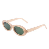 HS1075 - Oval Retro Narrow Small 90s Round Vintage Sunglasses