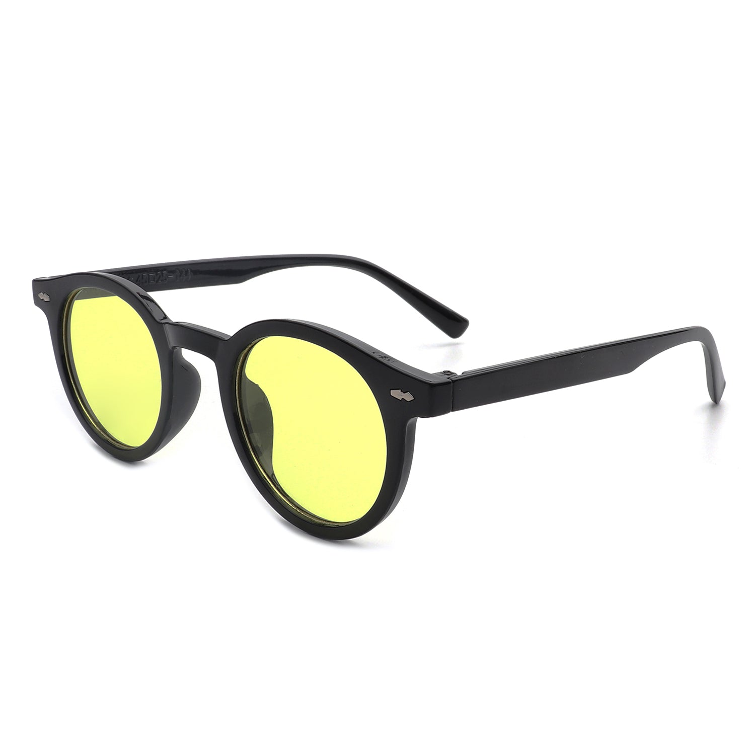 HS18046-2 - Retro Circle Round Vintage Tinted Fashion Sunglasses