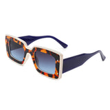 HS2052 - Rectangle Retro Flat Lens Tinted Fashion Square Sunglasses