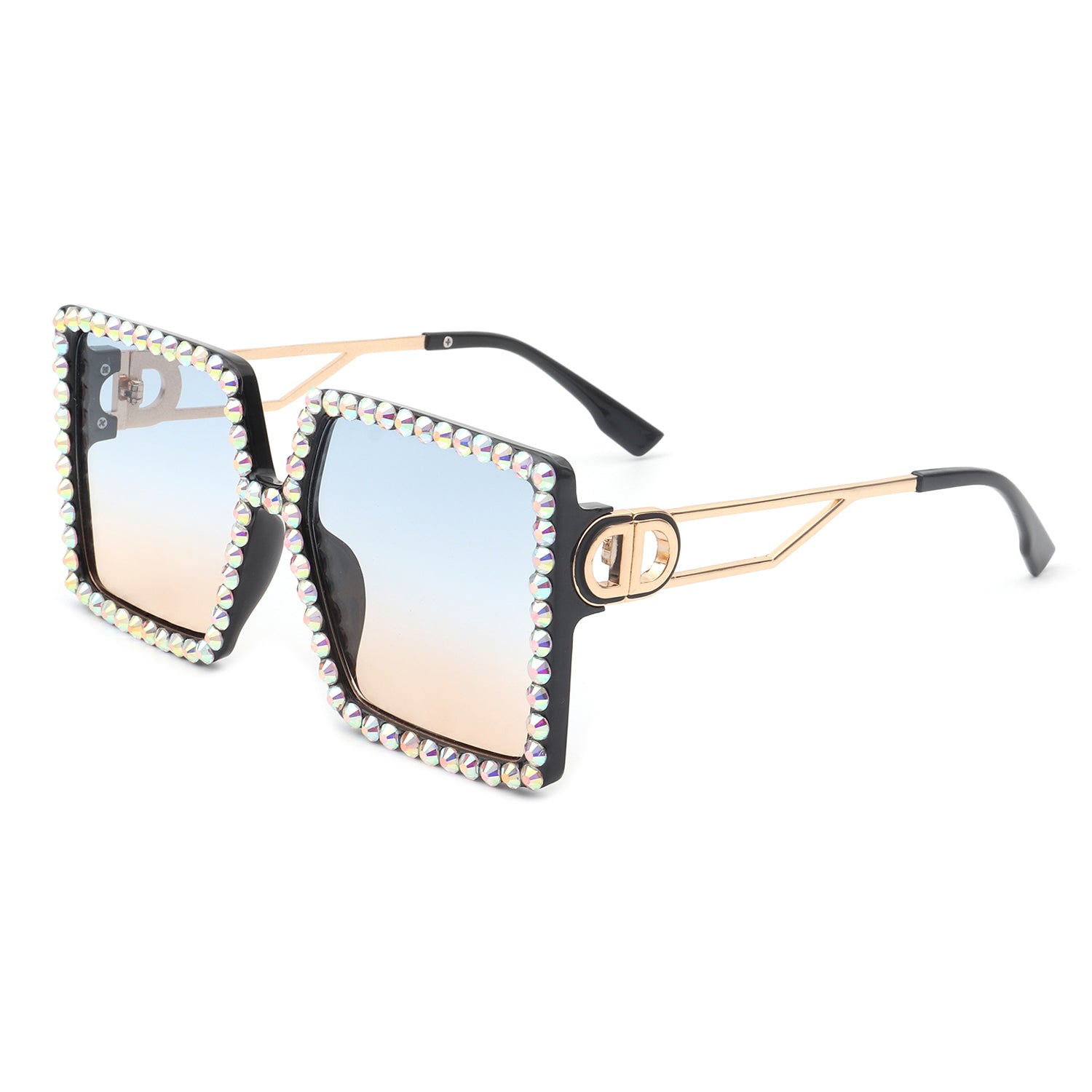 Square Rhinestone Women's Sunglasses Wholesale RH-7082