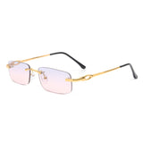 HW3013 - Classic Rectangle Narrow Vintage Tinted Fashion Retro Sunglasses
