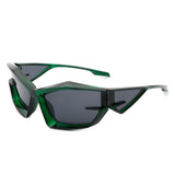 HS1181 - Futuristic Rectangle Geometric Chunky Square Fashion Wholesale Sunglasses