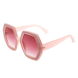 HS2093 - Women Oversize Polygonal Fashion Square Sunglasses