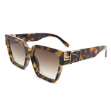 HS3006 - Square Bold Retro Thick Vintage Designer Fashion Sunglasses