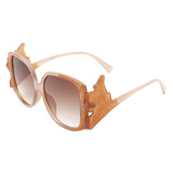 HS1123 - Oversize Irregular Frame Large Fashion Square Sunglasses