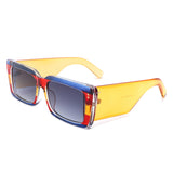 HS1219 - Rectangle Flat Top Retro Tinted Chunky Square Wholesale Sunglasses