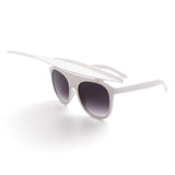 HS2022 - Classic Horn Rimmed Round Shield Fashion Sunglasses