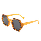 HS1209 - Geometric Round Irregular Tinted Fashion Wholesale Sunglasses