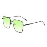 HJ2028 - Women Square Metal Oversize Fashion Sunglasses