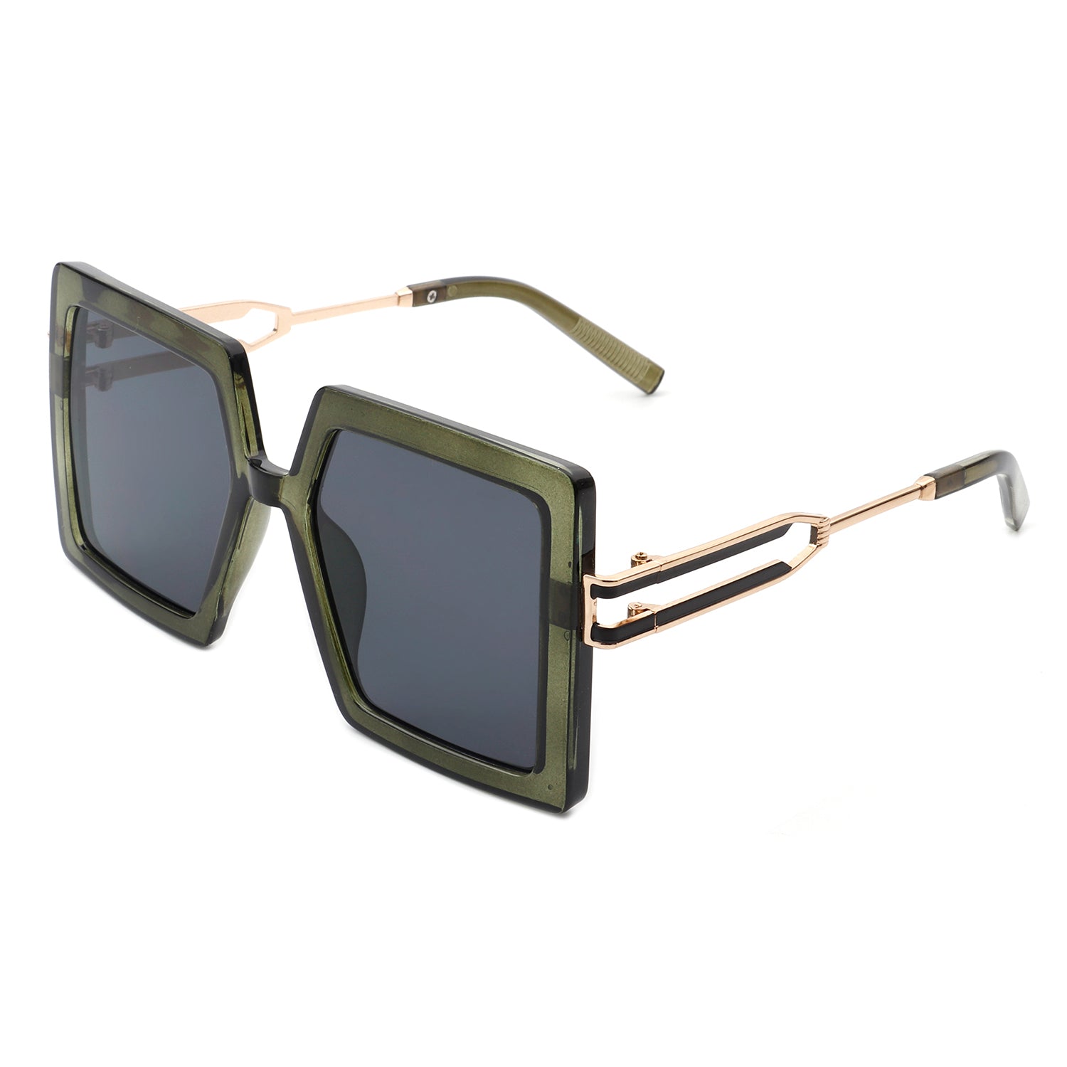 HS2055 - Square Retro Women Oversize Large Flat Top Fashion Sunglasses
