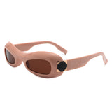 HS2126 - Retro Round Narrow Slim Oval Fashion Wholesale Sunglasses