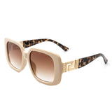 S2118 - Square Chic Flat Top Tinted Women Fashion Sunglasses