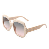 S2115 - Women Oversize Flat Top Fashion Square Sunglasses