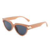 HS2048 - Women Retro Fashion Round Cat Eye Sunglasses